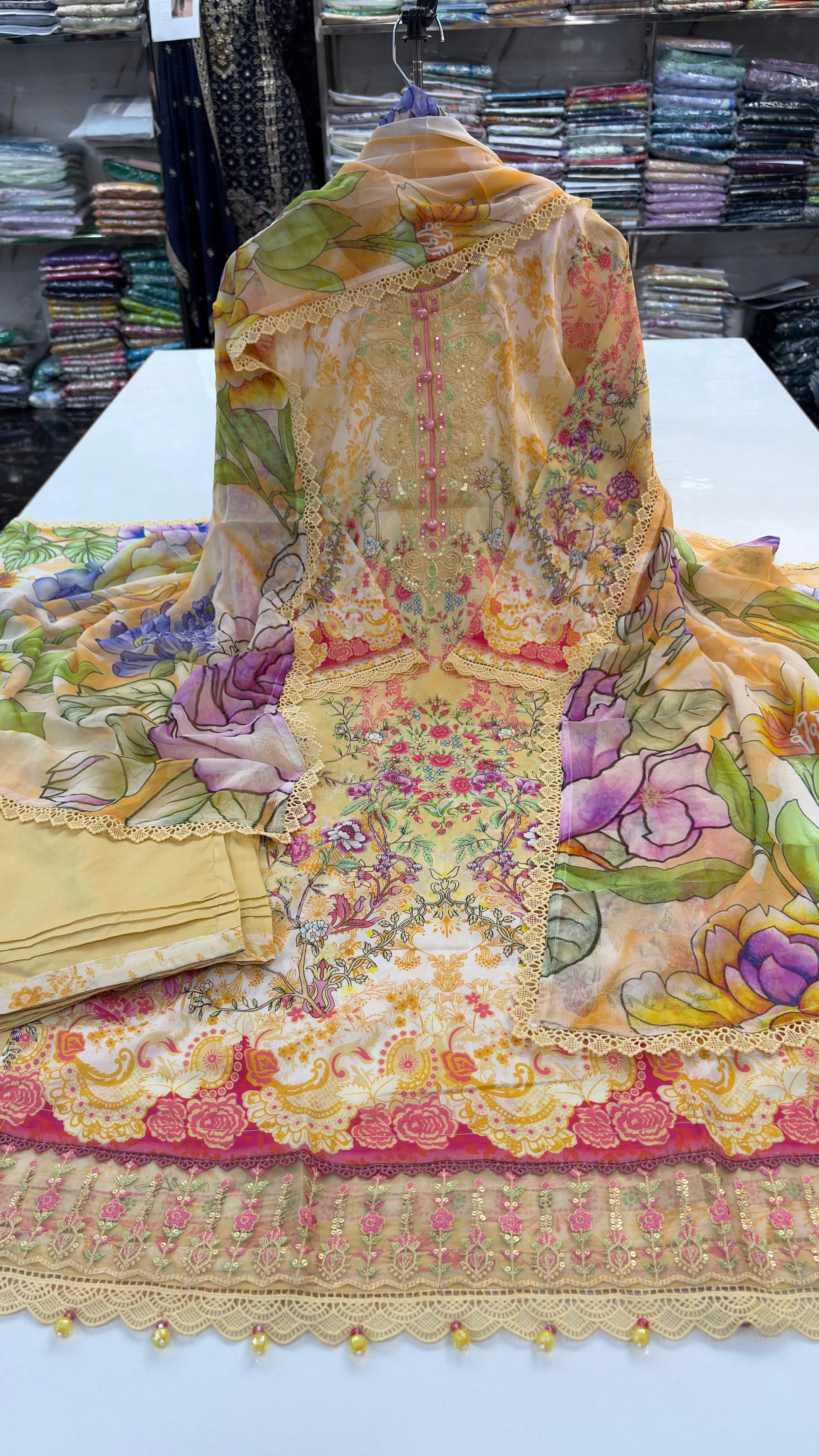 Guljee Embroidered lawn 
Stitched collection
