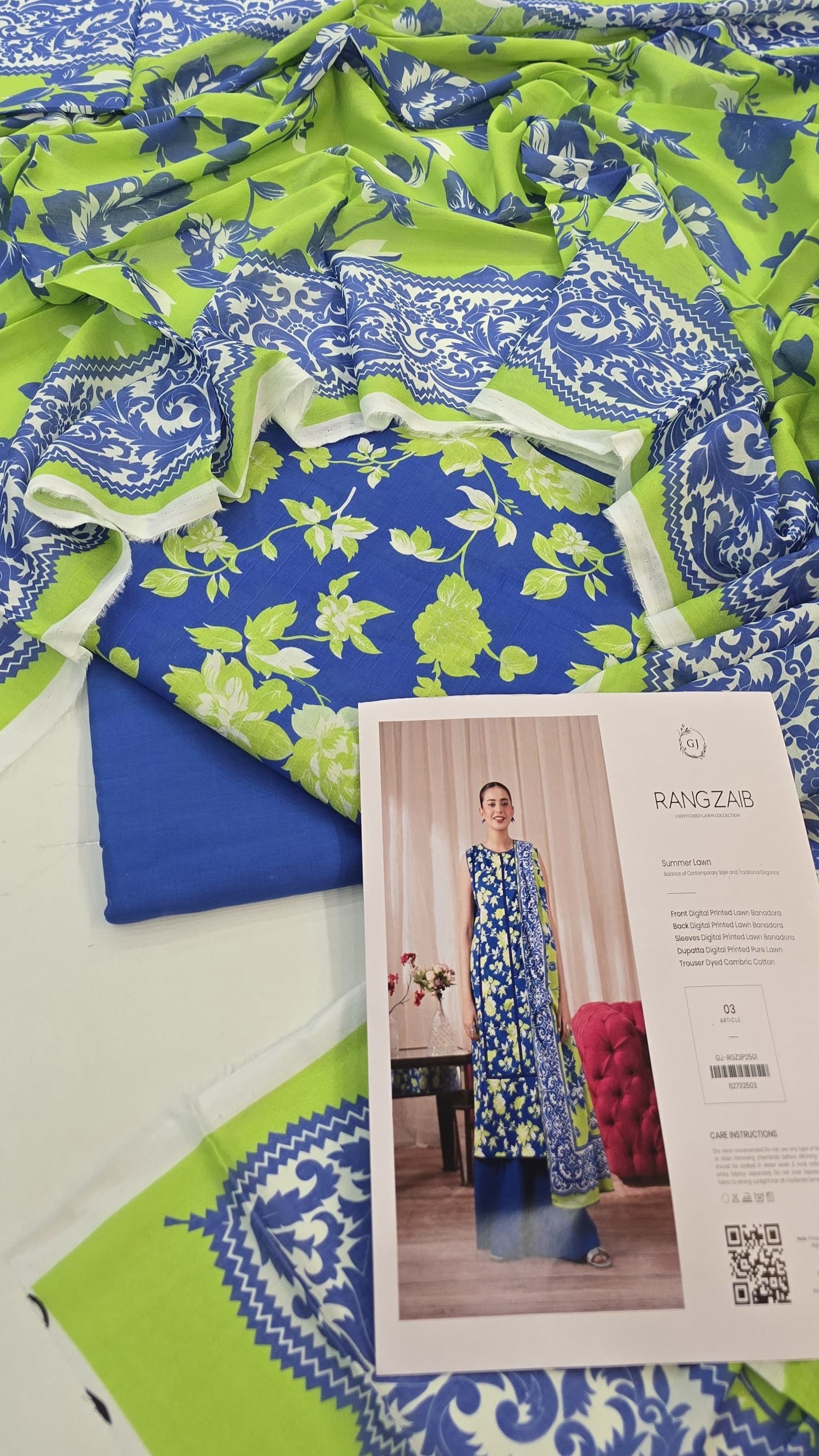 ✨ GULJEE Printed Lawn – 3 Piece Suit ✨