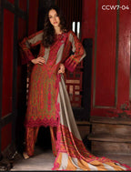 CHARIZMA COMBINATION UNSTITCHED LINEN COLLECTION - Unique Sapphire
