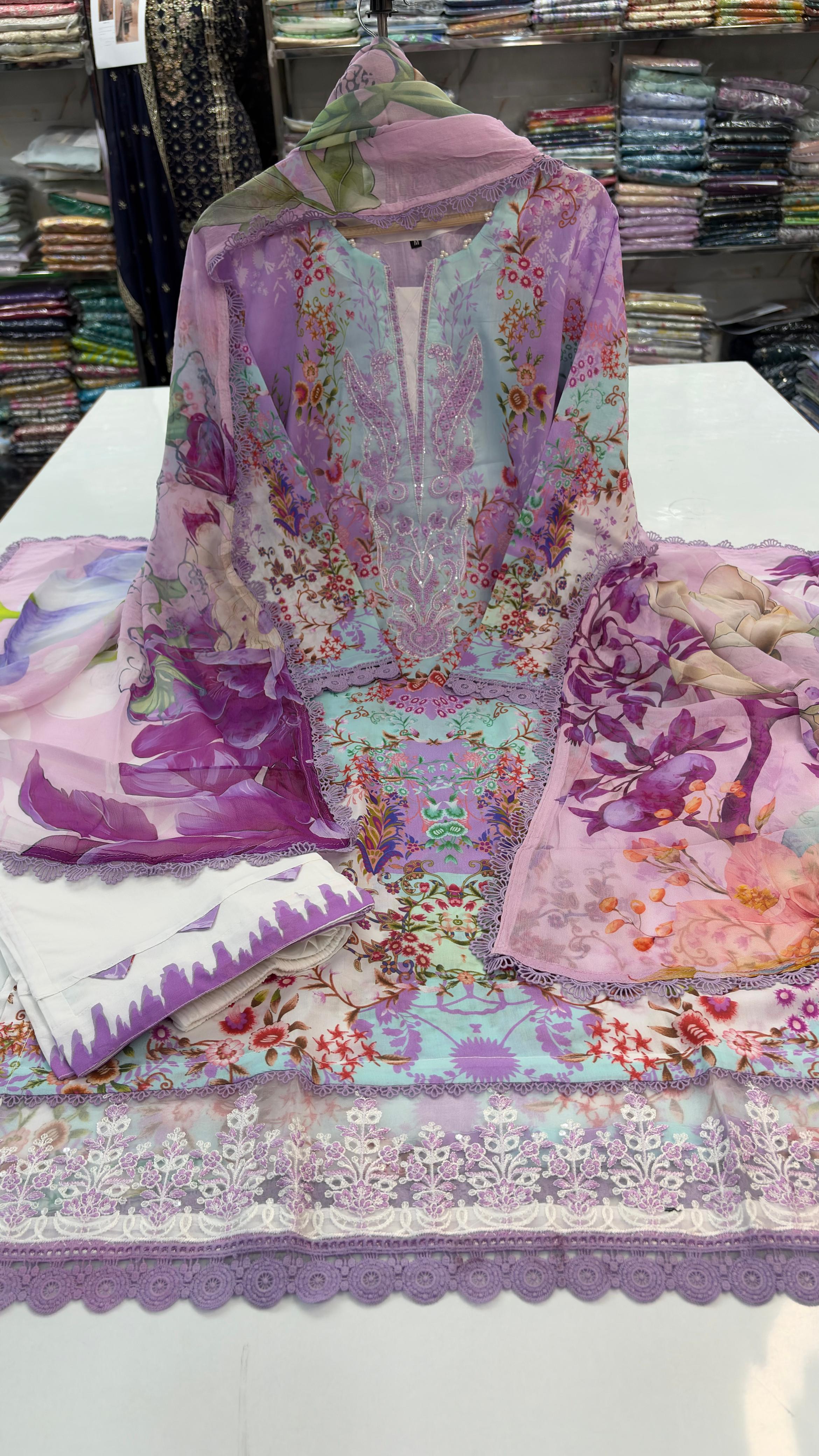 Guljee Embroidered lawn 
Stitched collection