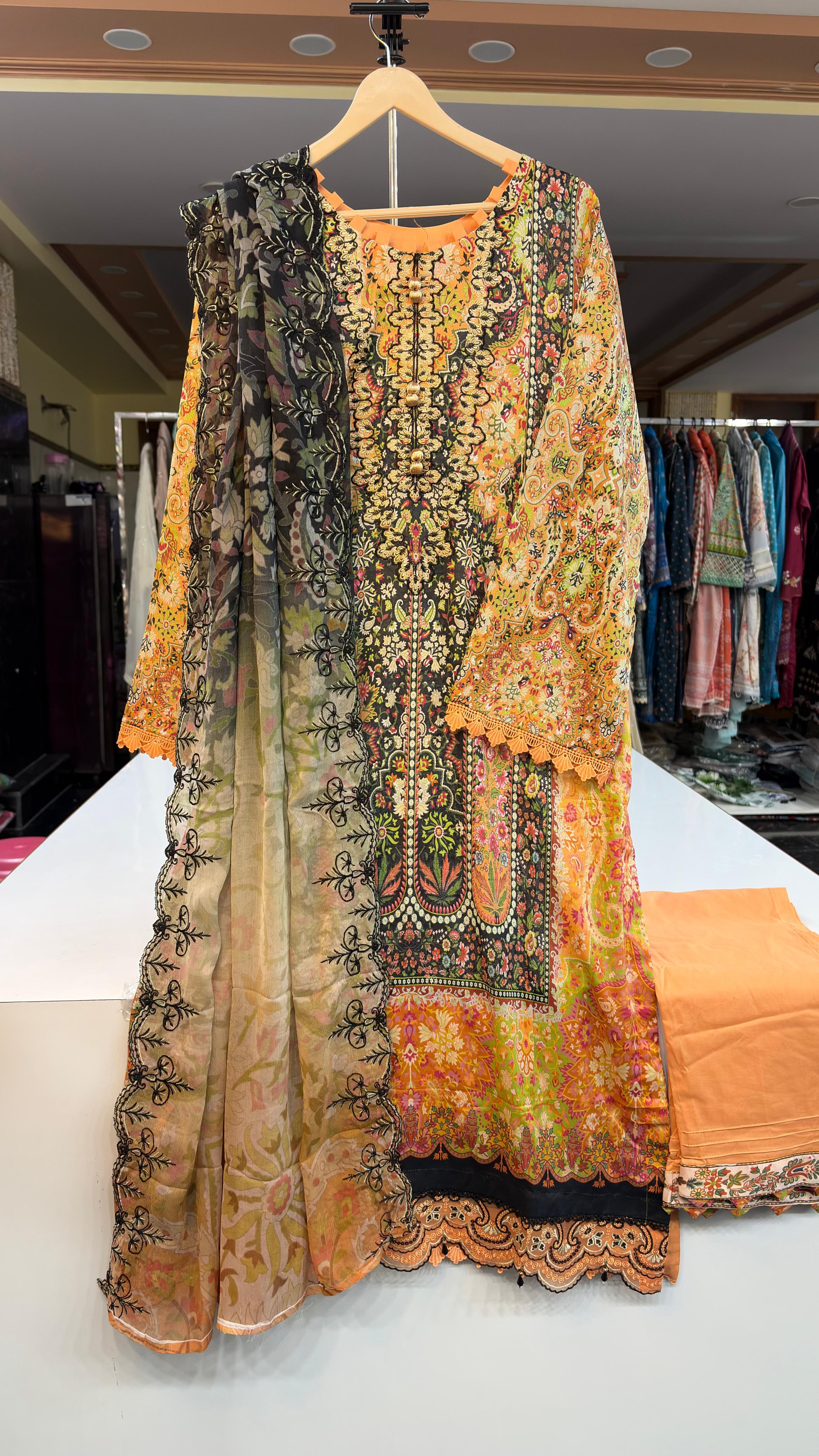 Guljee Embroidered Lawn – Stitched Collection