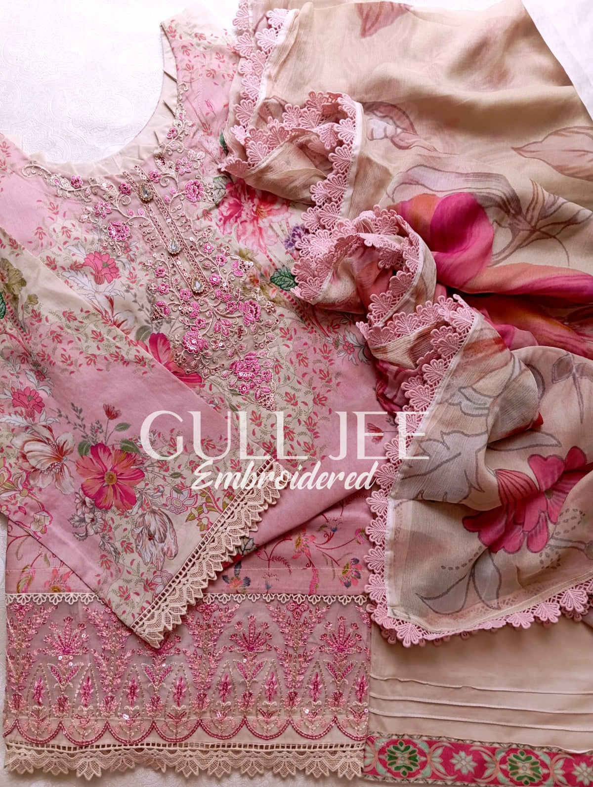 Guljee Embroidered lawn 
Stitched collection