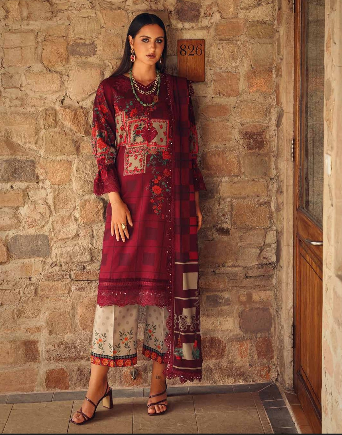 CHARIZMA COMBINATION UNSTITCHED LINEN COLLECTION - Unique Sapphire