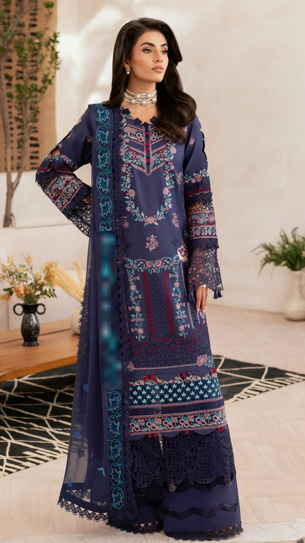 Inlays Ramsha Ghazal – Luxury Lawn Unstitched Suit
