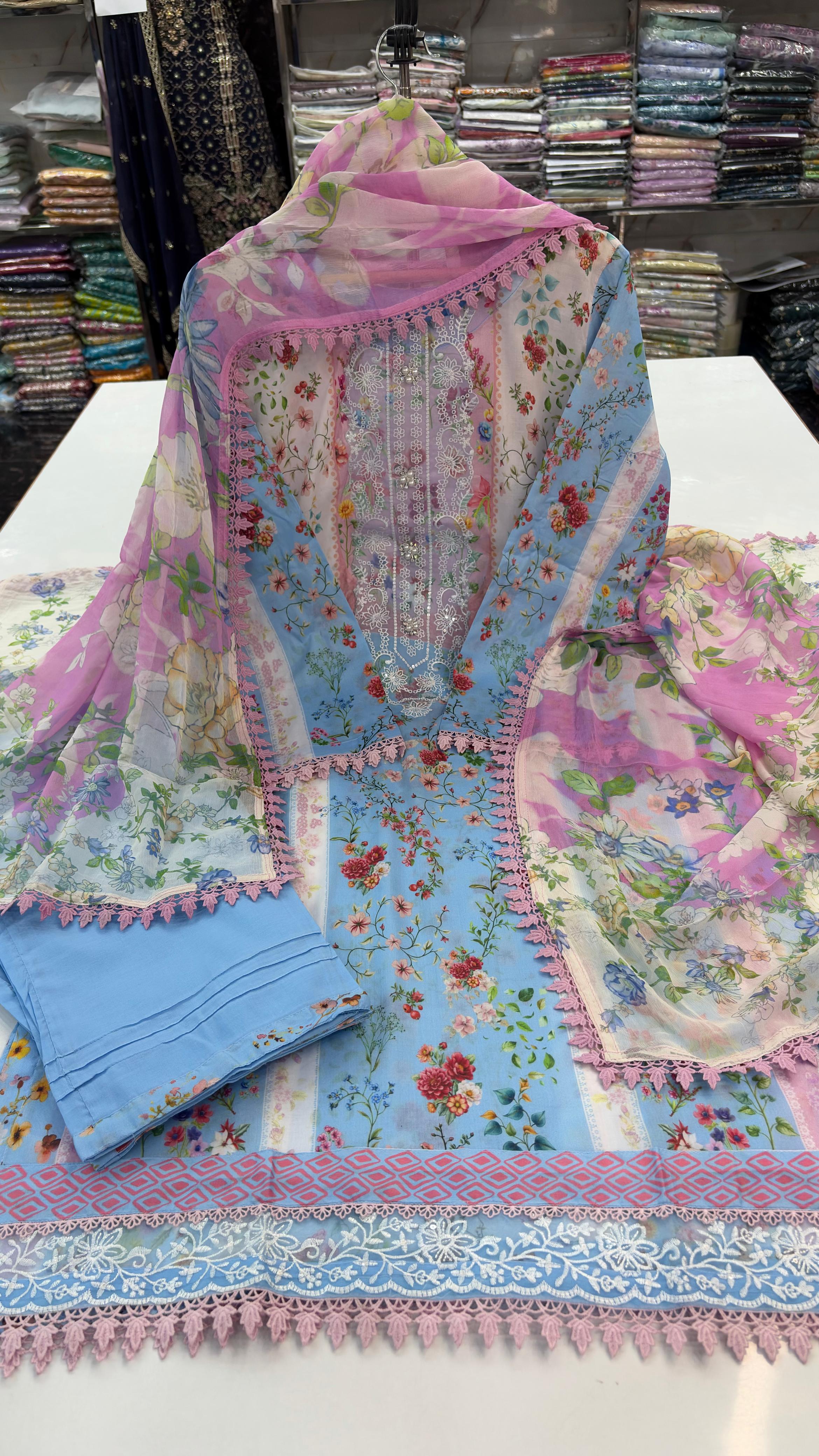 Guljee Embroidered lawn 
Stitched collection