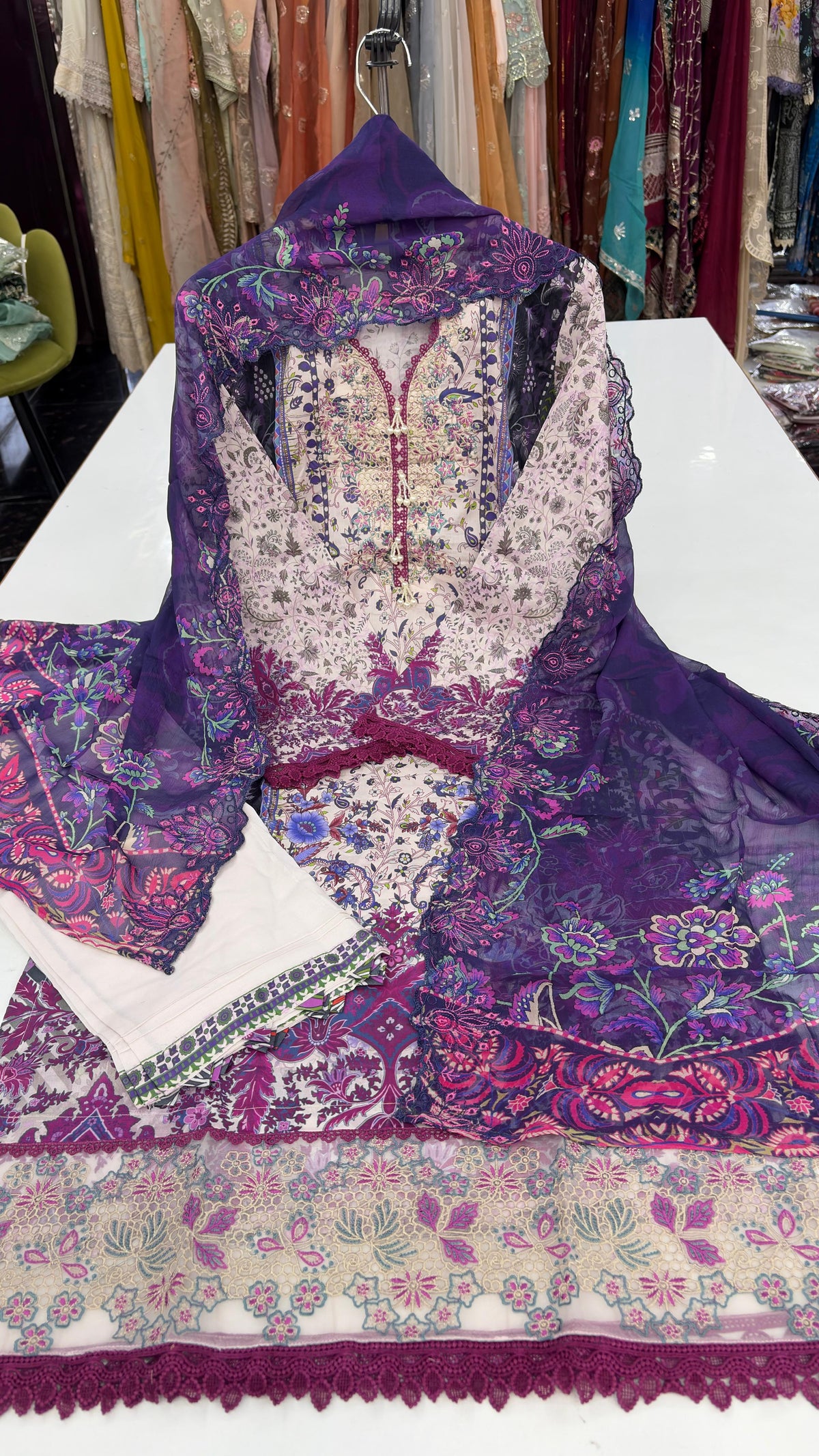 Guljee Embroidered Lawn – Stitched Collection - product image 2 - Unique Sapphire