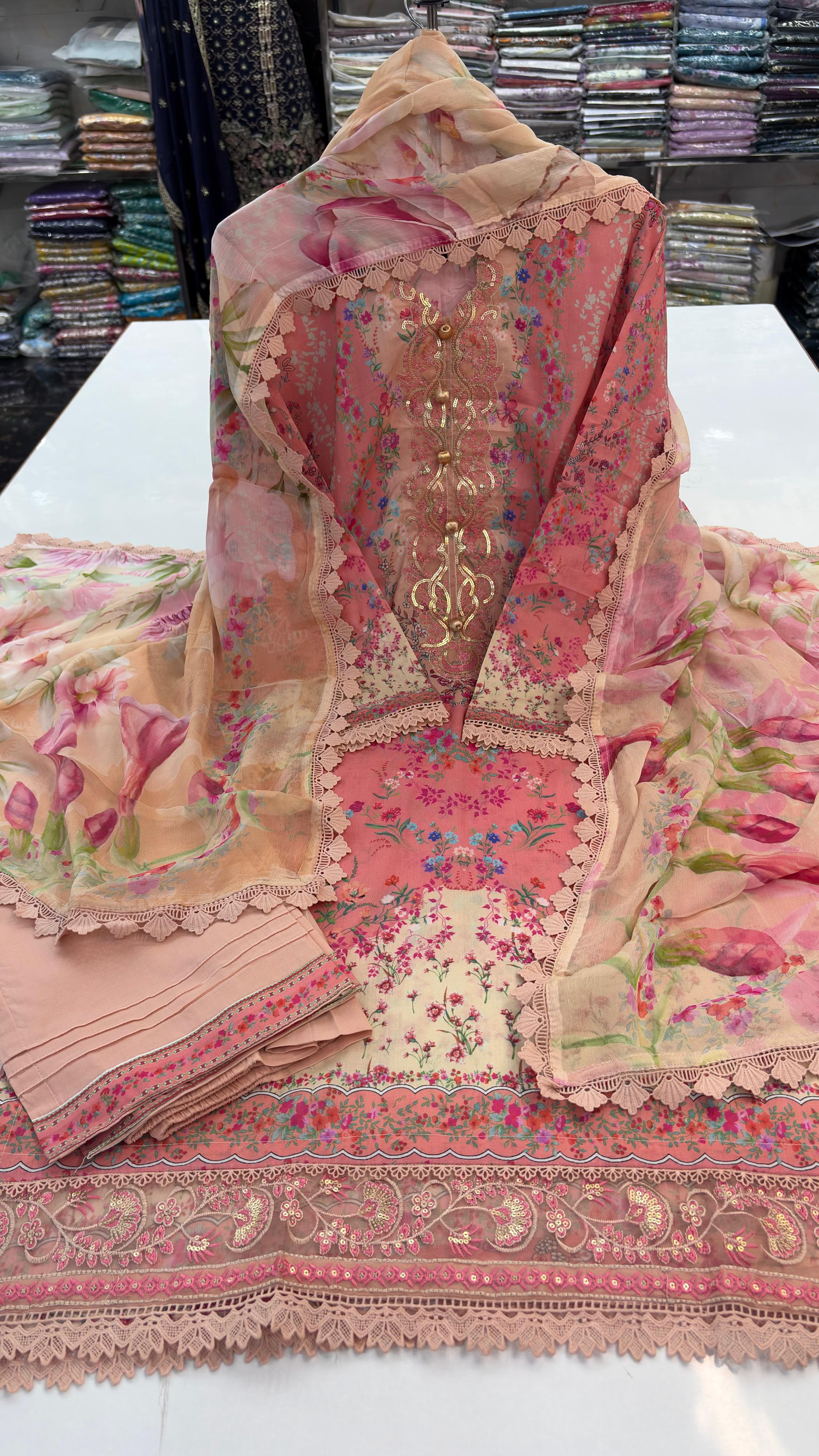 Guljee Embroidered lawn 
Stitched collection