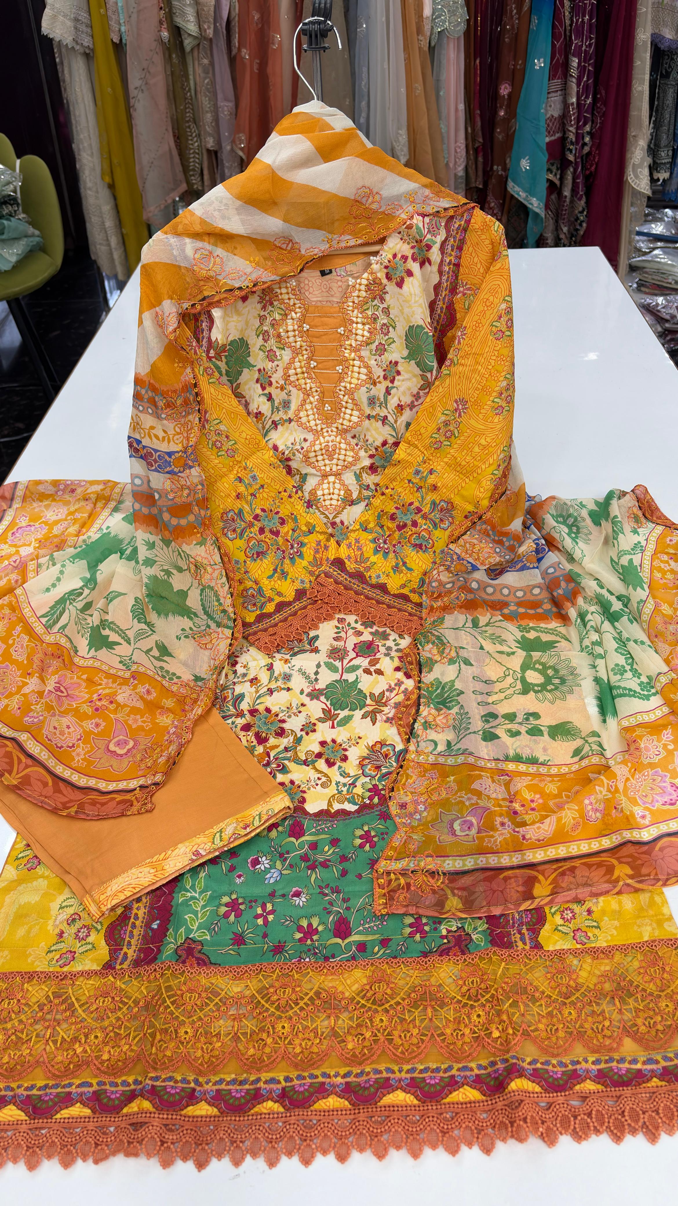 Guljee Embroidered Lawn – Stitched Collection