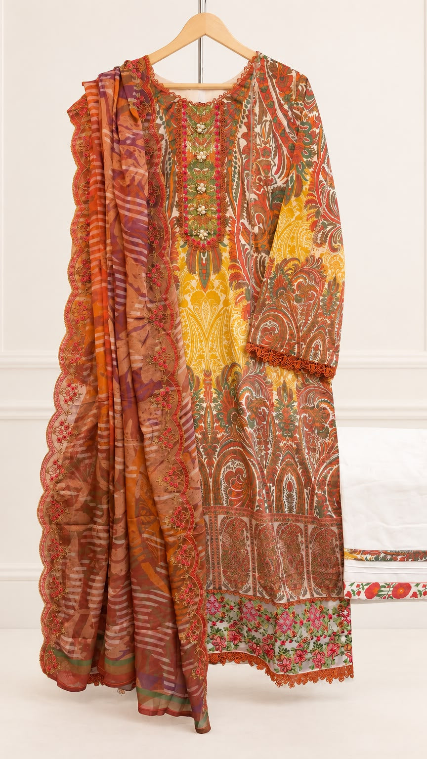 Guljee Embroidered Lawn – Stitched Collection - Unique Sapphire