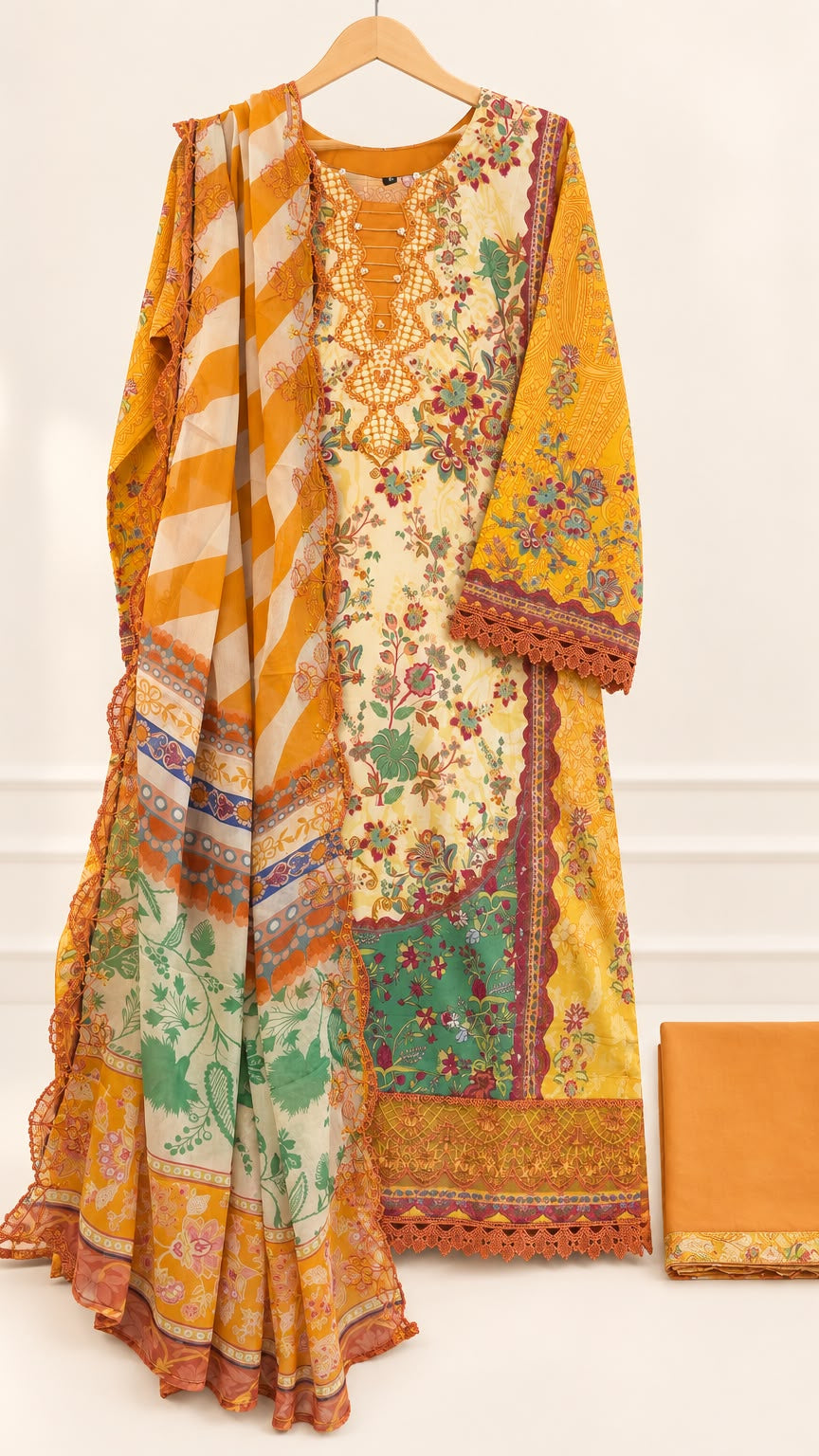 Guljee Embroidered Lawn – Stitched Collection - Unique Sapphire