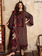 CHARIZMA COMBINATION UNSTITCHED LINEN COLLECTION - Unique Sapphire