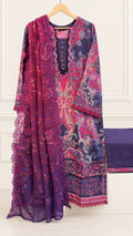 Guljee Embroidered Lawn – Stitched Collection - Unique Sapphire